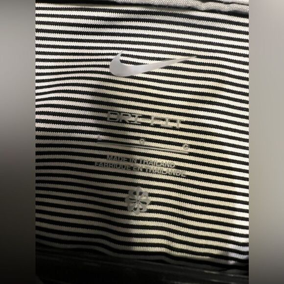 Nike Twolves Dri Fit Men's L Blue White Striped Short Sleeve Golf Polo Shirt L - Picture 9 of 9